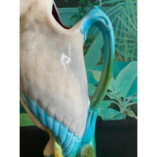 Majolica Absinthe Pitcher by Saint Clément, 1900s For Sale - Image 4 of 9