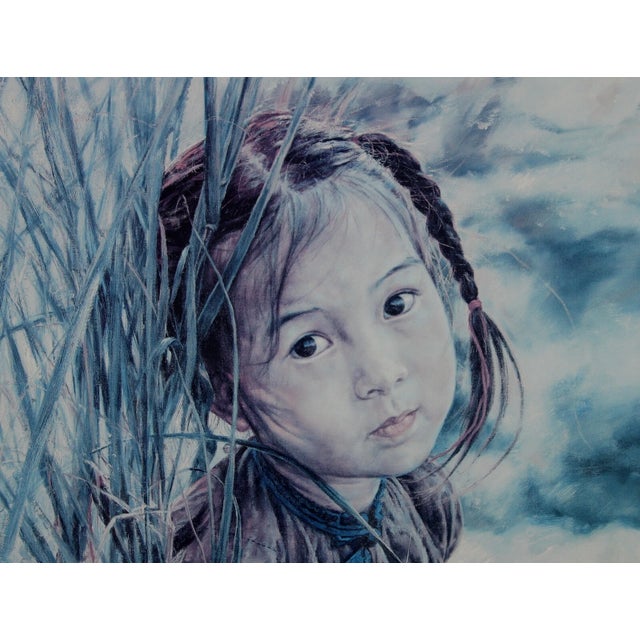 1990s Wai Ming "Lovely Bright Eyes" Signed & Numbered Lithograph Print W Coa For Sale - Image 6 of 12