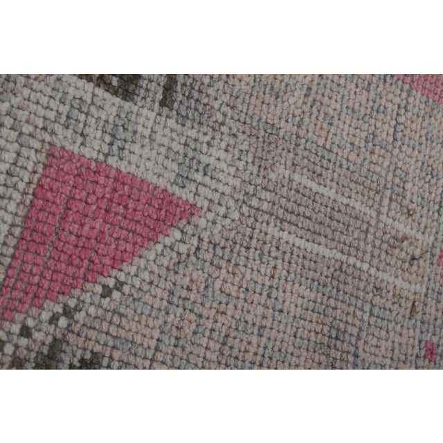 1960s Vintage Eagle Pictorial Turkish Herki Rug 3'3'' X 12'8'' For Sale - Image 9 of 13