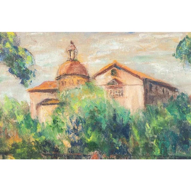 Oil on canvas realized by Pino Romanò (1934) in 1990s. Hand signed. Titled on rear. Very good condition. This piece is...