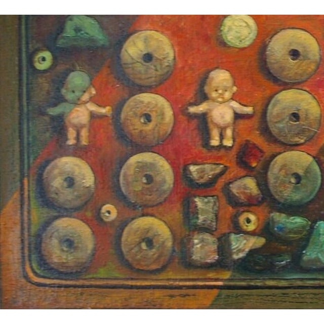 1980s Abstract Painting Avant-Garde Expressionisme Antique Oil Painting Original Soviet Art Ukrainian Artist Schigolev 65-70 For Sale - Image 5 of 6