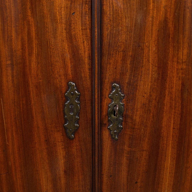 1750's Antique Bow Front Corner Cabinet For Sale - Image 6 of 9