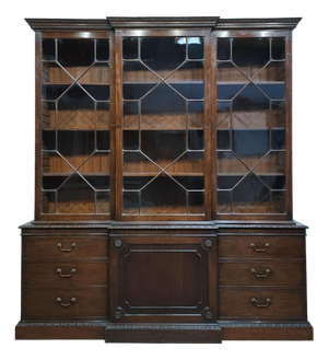 18th Century English Glazed Mahogany Bookcase