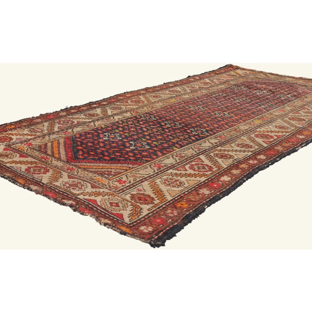 79812 Antique Caucasian Kazak Rug, 03'07 x 07'01. The Guardian Eye: A Late 19th Century Caucasian Kazak Masterpiece of...