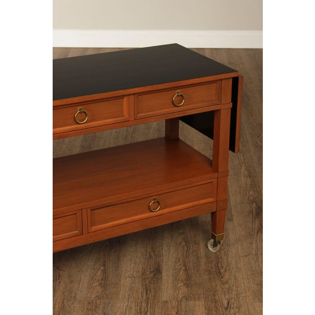 Brown Baker Furniture Milling Road Directoire Style Walnut Rolling Server For Sale - Image 8 of 18