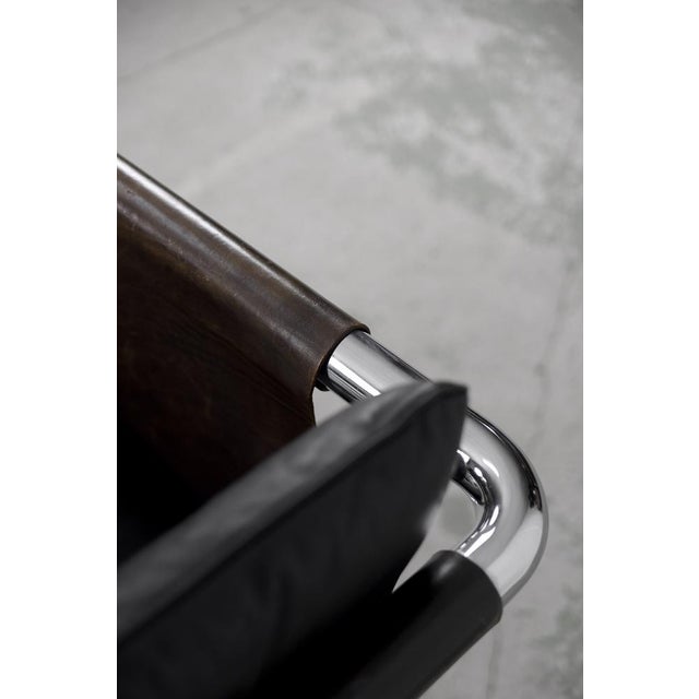Vintage Bauhaus Tubular Metal & Leather Sofa, 1950s For Sale - Image 15 of 18