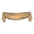 Trompe Loleil Solid Brass Draped Swag Decorative Wall Pediment For Sale