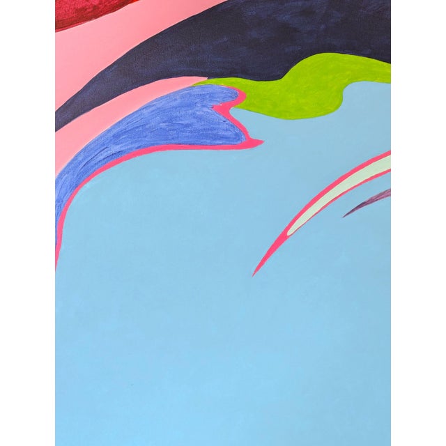 Red Emmanuel Araujo "Robin's Pool" Contemporary Colorful Geometric Hard-Edge Abstract Painting, 2023 For Sale - Image 8 of 10