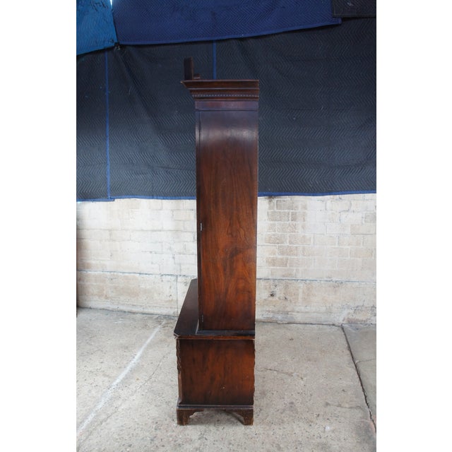 Wood Antique Union National English George III Style Mahogany China Cabinet Bookcase For Sale - Image 7 of 12