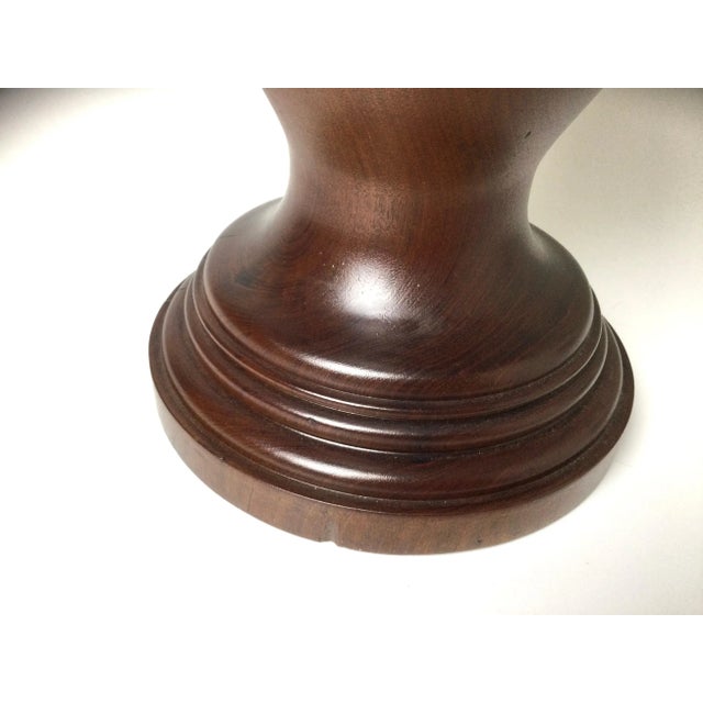Early 20th Century Mahogany Turned Wood Floor Vase For Sale In Philadelphia - Image 6 of 10