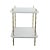 Wood and Brass Faux Bamboo Legs White Sofa Side Table, For Sale - Image 12 of 12
