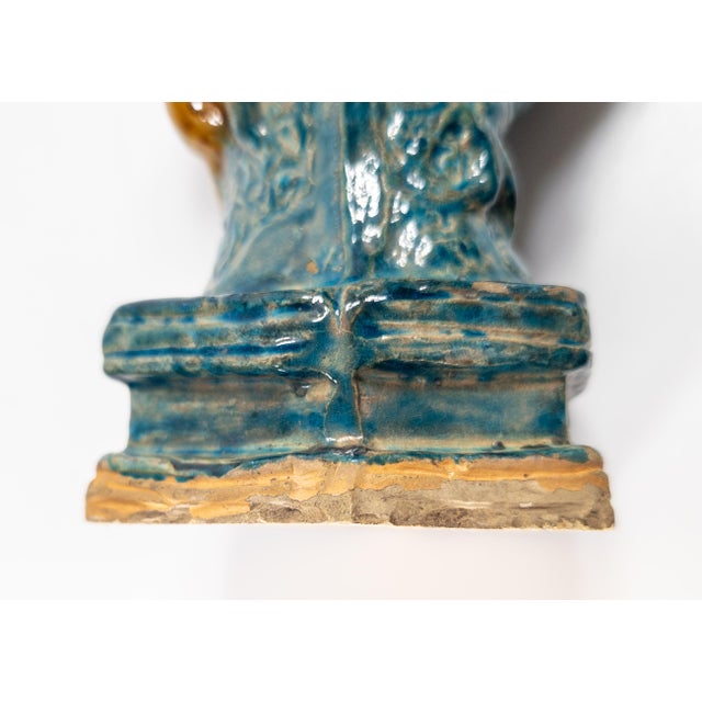 20th Century or Earlier Chinese Ming Style Fahua Glazed Dragon Vase For Sale - Image 13 of 15