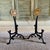 Metal Iron and Brass Sunflower Andirons - A Pair For Sale - Image 7 of 18