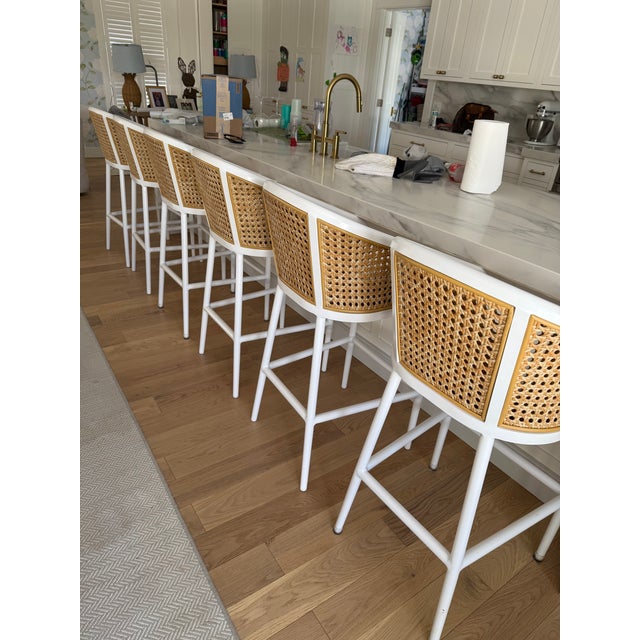 Pre-loved Puglia counter stools from Serena and Lily! Stools are in very good condition and kept in a smoke-free home....