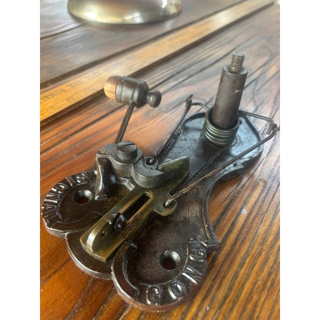 American 1886 Rare Patented Brass Ringside Boxing “Gong” Bell For Sale - Image 3 of 18