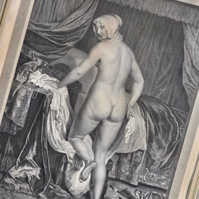 Glass Jacob Van Loo, Bedtime, 1800s, Glass, Wood and Paper For Sale - Image 7 of 15