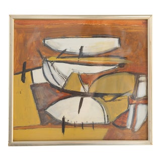 Vintage Abstract Painting, Framed From England For Sale