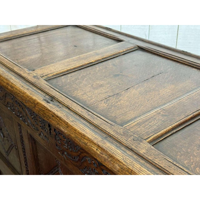 19th Century English Oak Chest For Sale - Image 17 of 18