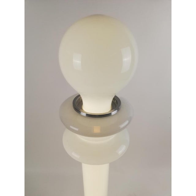 Space Age White Opaline Floor Lamp, Italy, 1970s For Sale - Image 16 of 18