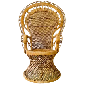 Vintage Wicker Peacock Chair, 1970s