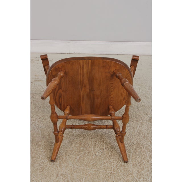 Set of 6 Hitchcock Oak Windsor Style Dining Room Chairs For Sale - Image 17 of 18