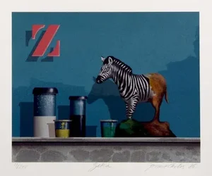 The Toymaker: Zebra, James Carter Serigraph, Signed and Numbered in Pencil