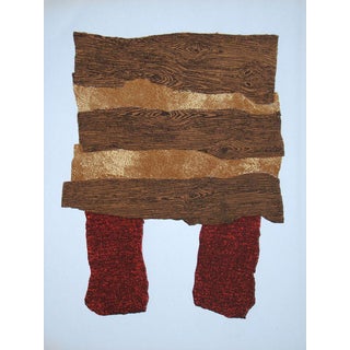 Enrico Baj, Composition, 1962, Original Embossed Lithograph For Sale