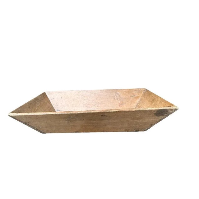 An early 1900s pine wood dough bowl — beloved farmhouse and primitive decor; beautiful as a table centerpiece, on a...