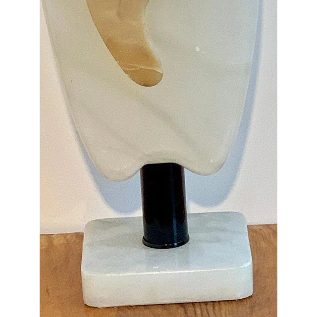 Mid 20th Century Italian Mid-Century Marble Ameba Sculpture Lamp For Sale - Image 4 of 13