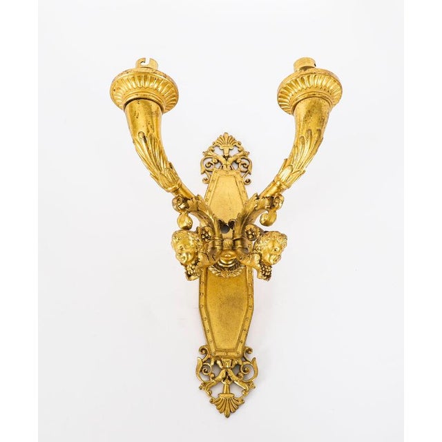 Antique 19th Century French Louis XIV Revival Branch Ormolu Wall Lights, Set of 2 For Sale - Image 6 of 11