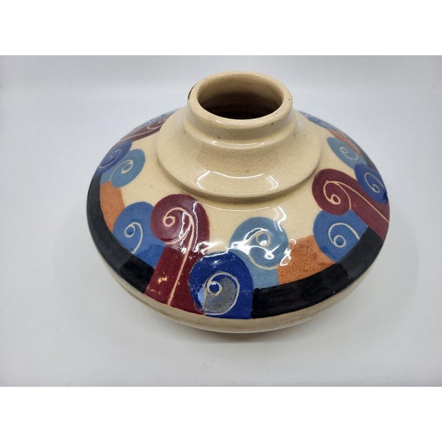 Ceramic Art Deco Ceramic Vase from Simone Larrieu, 1930s For Sale - Image 7 of 15