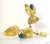 Superb one of a kind Vintage Tole Leaf Lamp Finials, a pair. Dramatically tall. Italian tole in a burnished gold leaf...