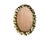 Glass Vintage Mid Century 1970s Homco White Rose Regency Gold Flower Mirror Oval Syroco Style For Sale - Image 7 of 12