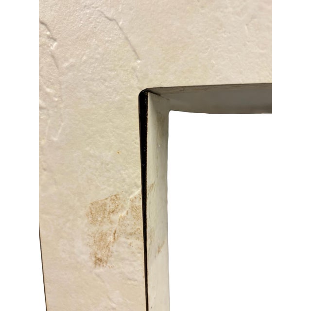 2000 - 2009 White Textured Console Table For Sale - Image 5 of 5