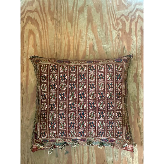 Vintage Monumental Kilim Throw Pillow For Sale - Image 4 of 17