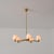 Vintage Italian Brass and Opaline Glass Chandelier, 1950s For Sale - Image 4 of 13