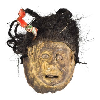 Early 20th Century Makonde Mask with Hair Tanzania For Sale