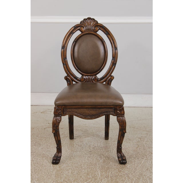 Hooker Leather Top Games Table & 4 Chair Gaming Set For Sale - Image 12 of 18
