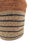 A richly textured handwoven basket crafted in India, featuring a warm terracotta upper band balanced by natural seagrass...