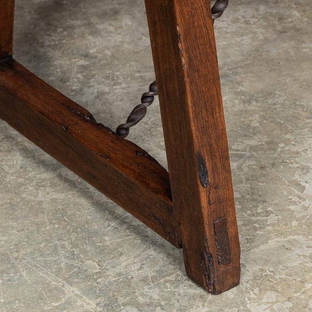 Antique Spanish Table with Twist Iron Detail, 1850s For Sale - Image 15 of 18