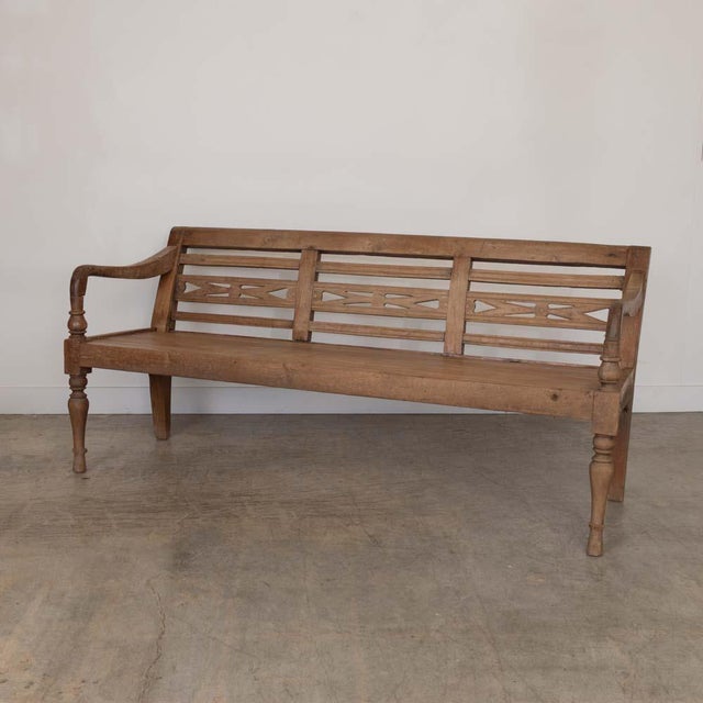 1920s 1920s Provincial French Carved Wood Bench For Sale - Image 5 of 18