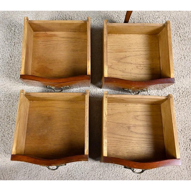 Louis XV Style Marquetry Bedside Tables, Late 20th Century, Set of 2 For Sale - Image 18 of 18