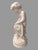 Art Nouveau Antique Victorian 13.25" Art Nouveau Figural Parian Statue of a Cherub With Net For Sale - Image 3 of 7