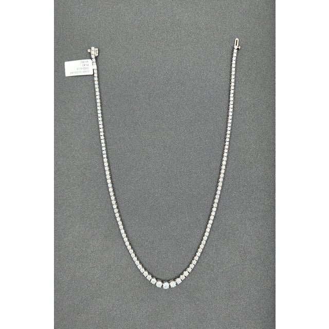9.15 Ct Riviera Graduated Diamond Necklace For Sale - Image 4 of 8