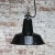 Vintage Dutch Industrial Black Enamel Hanging Lamp For Sale - Image 4 of 5