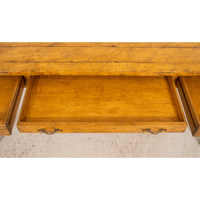 Wood Guy Chaddock Country French Writing Desk W. Drawers For Sale - Image 7 of 12