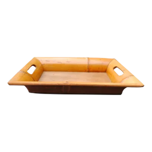 Vintage Natural Bamboo Serving Tray