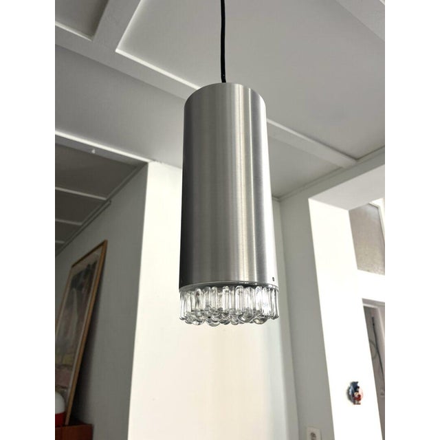 1970s Brushed Metal Pendant Lamp by Staff Leuchten, Germany, 1970s For Sale - Image 5 of 16
