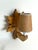 Wood Swedish Hand-Carved Maple Leaf Wall Lamp with Sisal Shade, 1950s For Sale - Image 7 of 13