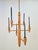 Brutalist Twisted Spool Candle Chandelier in Wood, 1960s For Sale - Image 9 of 9